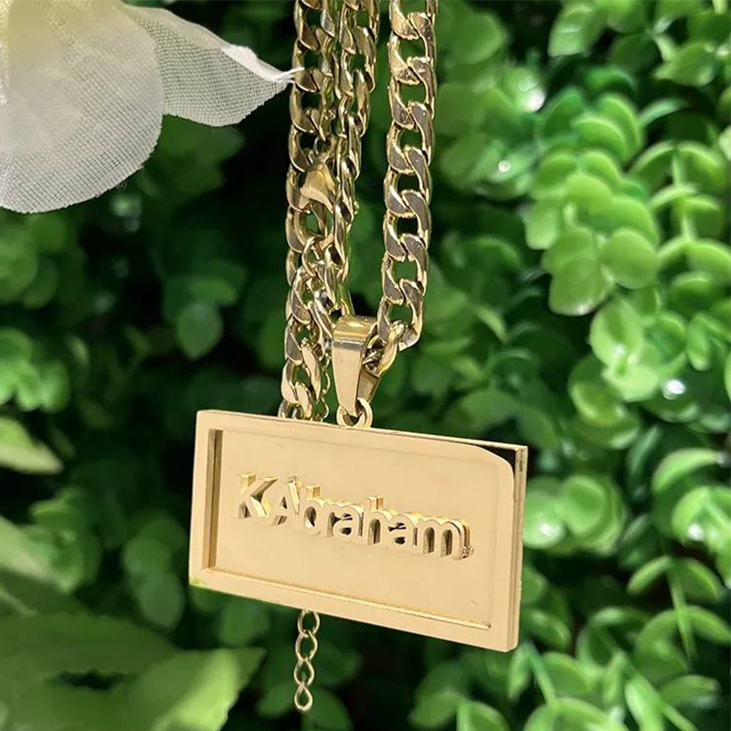 Women Fashion Names - สร้อยคอแนวฮิปฮอปสำหรับผู้ชายผู้หญิงสร้อยคอเชื่อมสองชั้นทำจากสเตนเลสสตีลหนาลายคลื่นฟิกาโรเป็นของขวัญตามต้องการ