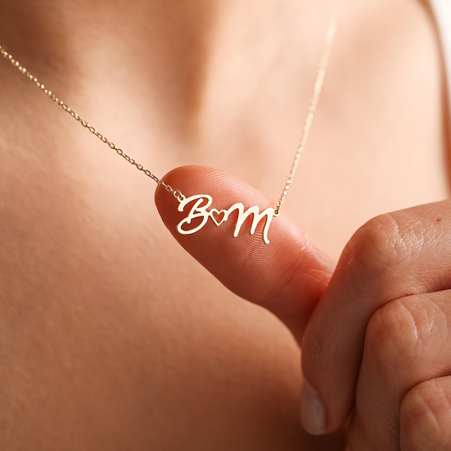 Women Fashion Names - CUSTOM ชื่อสร้อยคอผู้หญิงกันน้ําสแตนเลสส่วนบุคคลสร้อยคอที่กําหนดเองป้าย Charm เครื่องประดับ COLLAR Femme