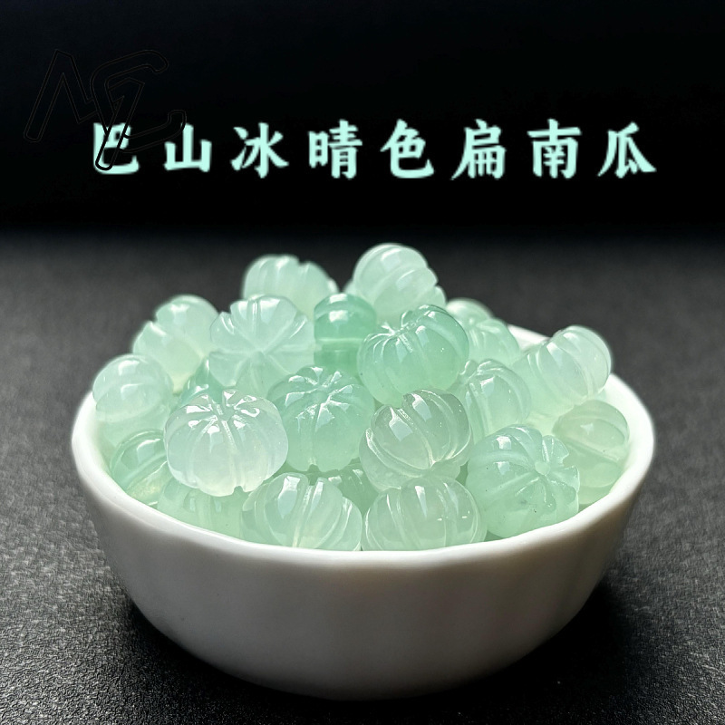 Women'S Fashion Jewellery - 10pcs สีเขียวหยกฟักทองลูกปัด DIY ต่างหูสร้อยข้อมือ Charm Jadeite