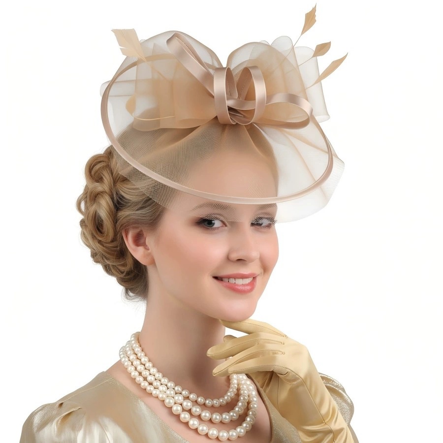 Women'S Fashion Kentucky Derby - หมวก Fascinators สำหรับผู้หญิง หมวกสำหรับงานเลี้ยงน้ำชา หมวกสไตล์ยุค 1950