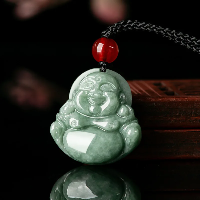 Women'S Fashion Jewellery - จี้หยกสีเขียวพม่าอัญมณีของขวัญสำหรับผู้หญิงสร้อยคอผู้ชายเครื่องประดับจี้หยกธรรมชาติโบราณ