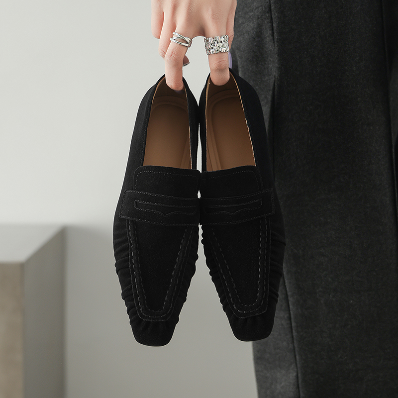 รองเท้าส้นเตี้ยหนังแท้สำหรับผู - Women'S Fashion Shoes บทวิจารณ์และราคา