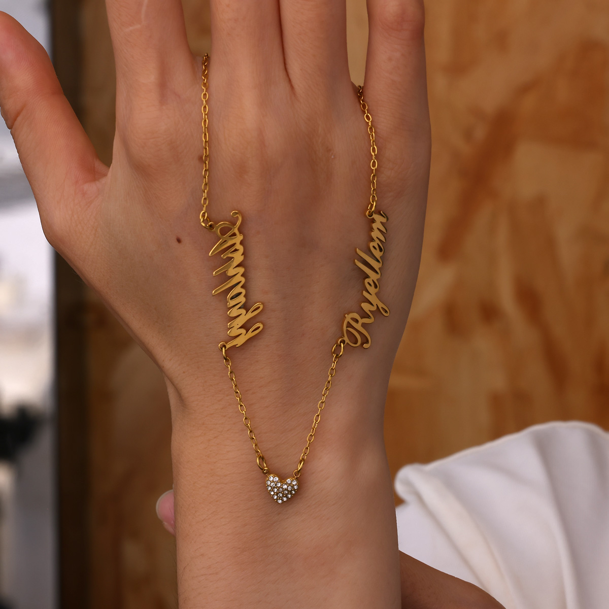 สร้อยคอสองชื่อแบบกำหนดเองสำหรั - Women Fashion Names บทวิจารณ์และราคา