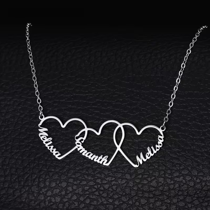 สร้อยคอจี้รูปหัวใจเชื่อมต่อกัน - Women Fashion Names บทวิจารณ์และราคา