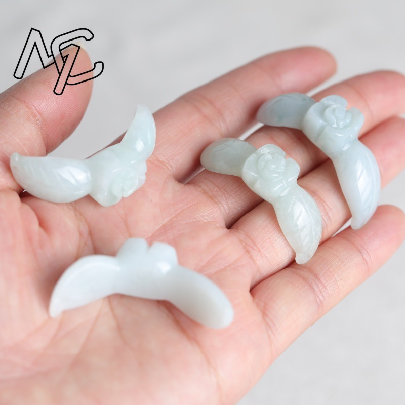 2PC สีขาวธรรมชาติหยกหยกโรสสร้อ - Women'S Fashion Jewellery บทวิจารณ์และราคา
