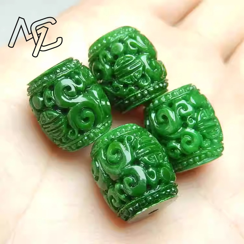 5 PC ธรรมชาติสีเขียวหยกแกะสลัก - Women'S Fashion Jewellery บทวิจารณ์และราคา