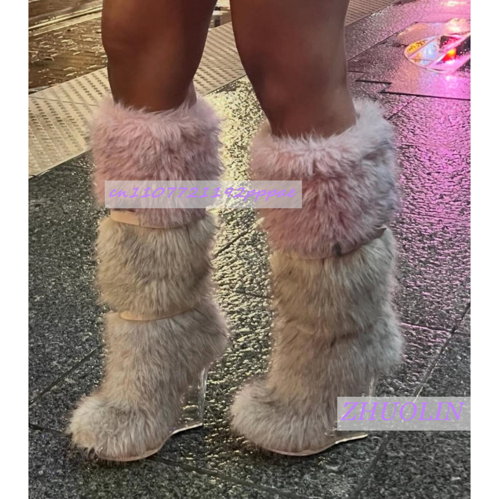 รองเท้าบูทส้นเตารีดแบบโปร่งใสแ - Women'S Fashion Knee High Boots บทวิจารณ์และราคา