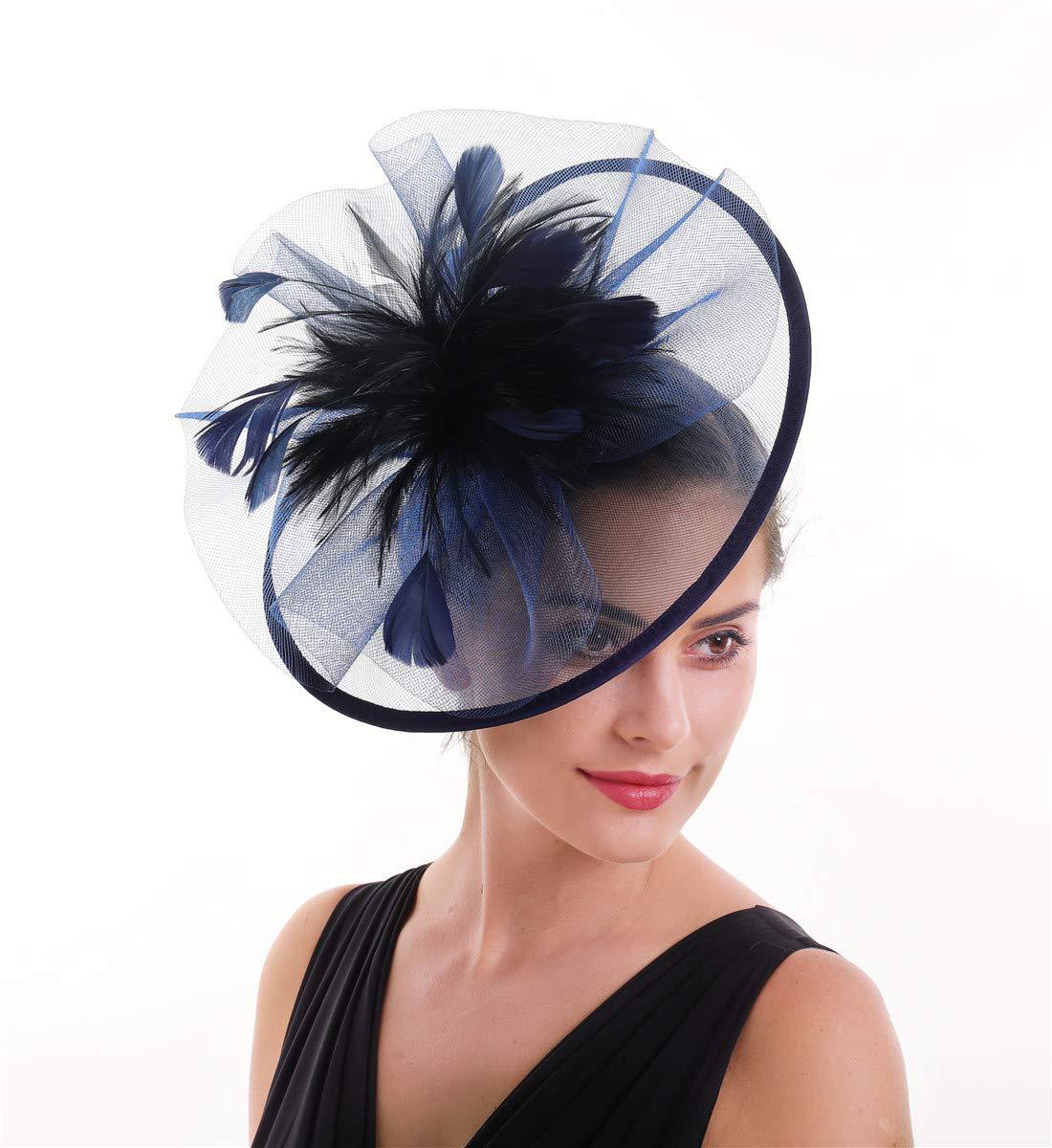 หมวกตาข่ายขนนกสำหรับผู้หญิงหมว - Women'S Fashion Kentucky Derby บทวิจารณ์และราคา