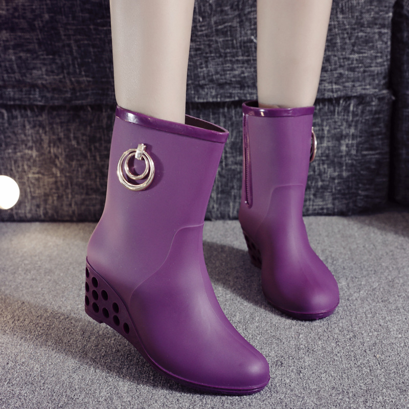 รองเท้าบูทกันฝนแบบสวม สไตล์เกา - Women'S Fashion Korea บทวิจารณ์และราคา