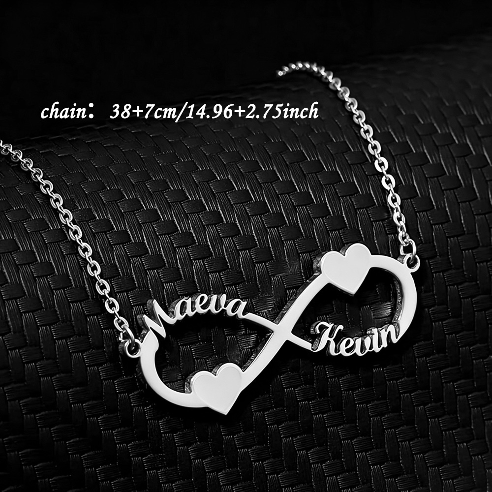 สร้อยคอชื่อสั่งทำ จี้รูปหัวใจอ - Women Fashion Names บทวิจารณ์และราคา