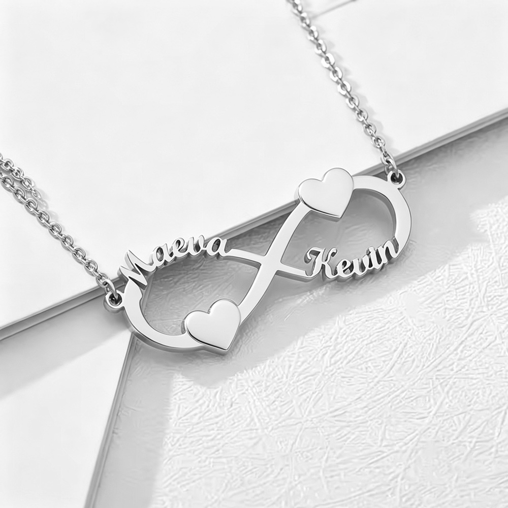 สร้อยคอชื่อสั่งทำ จี้รูปหัวใจอ - Women Fashion Names บทวิจารณ์และราคา