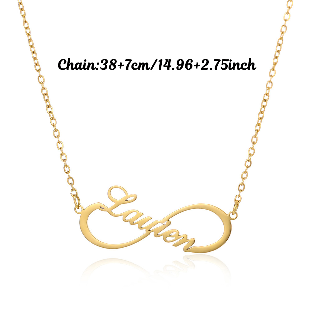 สร้อยคออินฟินิตี้สลักชื่อแบบกำ - Women Fashion Names บทวิจารณ์และราคา