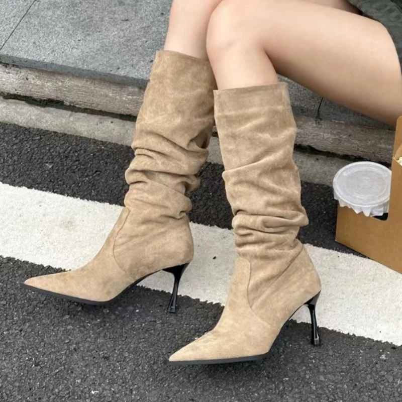 รองเท้าบูทส้นสูงสำหรับผู้หญิง  - Women'S Fashion Knee High Boots บทวิจารณ์และราคา