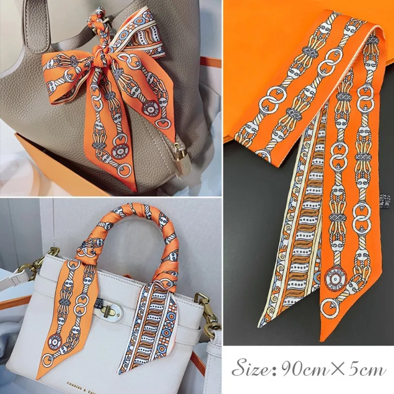 ผ้าพันคอไหมเนื้อบางสำหรับผู้หญ - Women Fashion Necktie บทวิจารณ์และราคา
