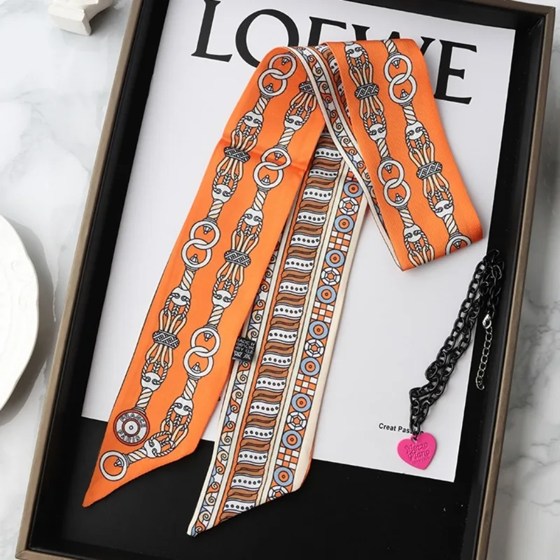 ผ้าพันคอไหมเนื้อบางสำหรับผู้หญ - Women Fashion Necktie บทวิจารณ์และราคา