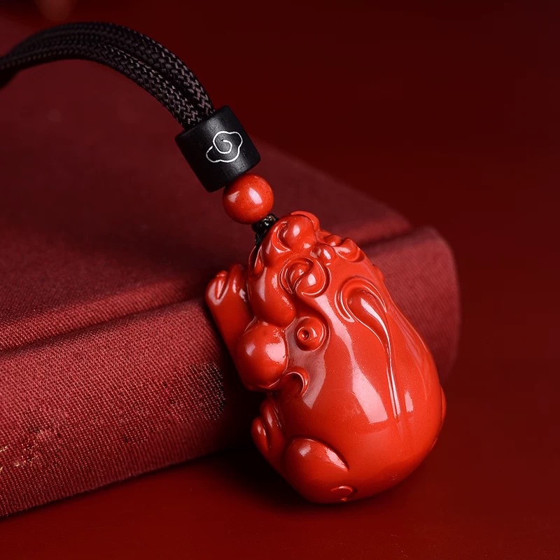 จี้หยกแดงซินนาบาร์ขนาดใหญ่รูปป - Women'S Fashion Jewellery บทวิจารณ์และราคา
