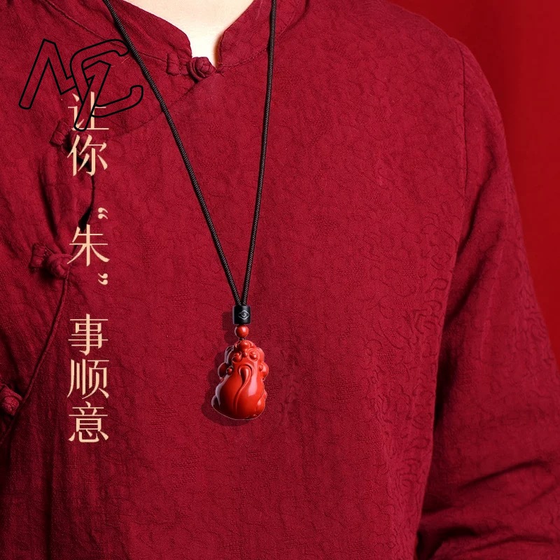 จี้หยกแดงซินนาบาร์ขนาดใหญ่รูปป - Women'S Fashion Jewellery บทวิจารณ์และราคา